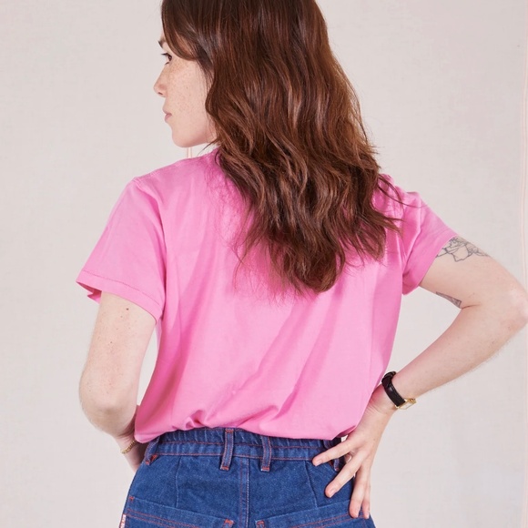 NWOT Big Bud Press The Organic Vintage Tee Bubblegum Pink XXS - Picture 4 of 7